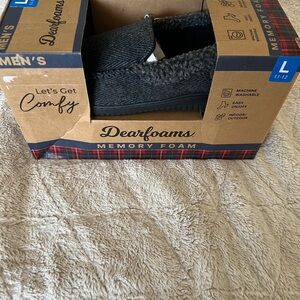 Dearfoams Men's Gray Indoor/Outdoor Slippers